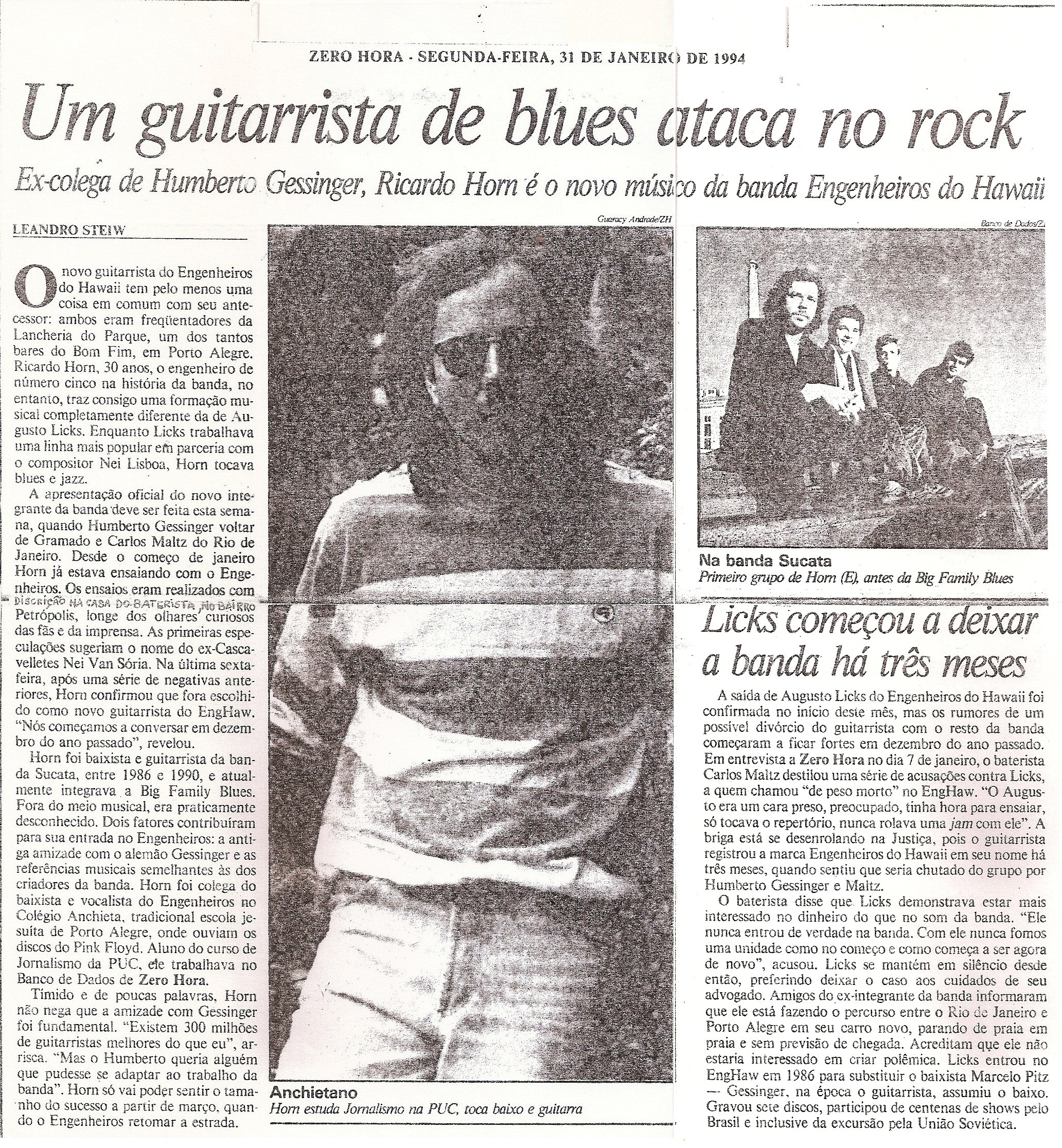 1994 - Um guitarrista de blues ataca no rock (ZH)
