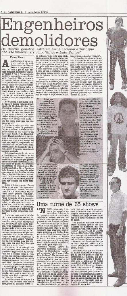 1989 - Engenheiros Demolidores (Jornal do Brasil)