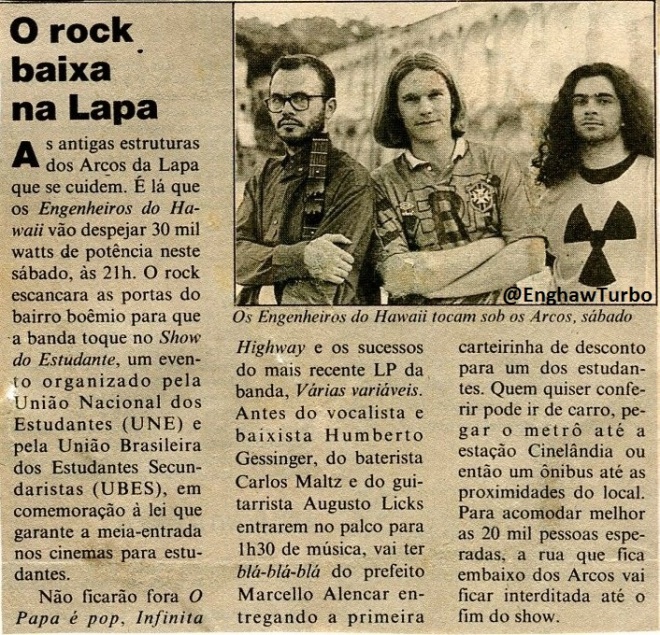 1992 - O Rock Baixa na Lapa